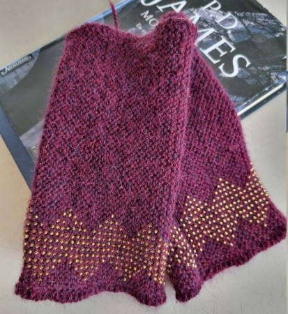 Vinrød sikksakk - pulsvarmere