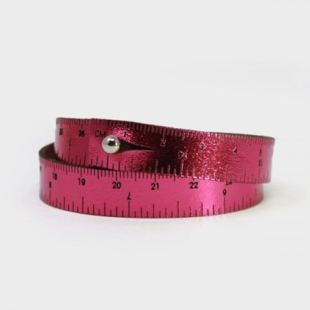 Wrist Ruler - hot pink metallic